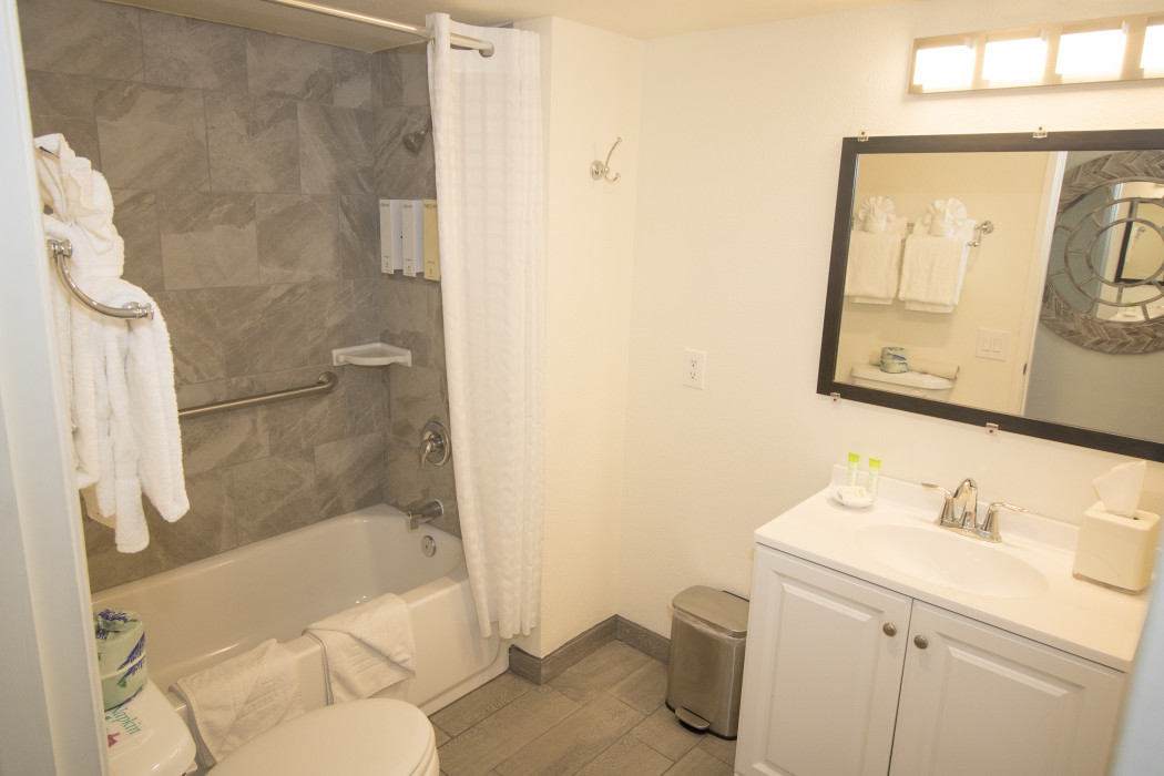 Enjoy getting ready for the day in our fully equipped guest bathroom.